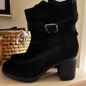 Clark’s Black Suede Ankle Boots